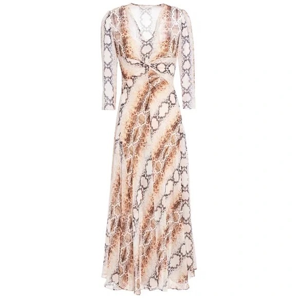 NWT Maje Repena Snake Print Midi Dress without detachable slip lining - Picture 2 of 3